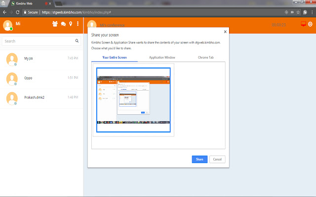 Kimbho Screen Application Share from Chrome web store to be run with OffiDocs Chromium online Kimbho Screen Application Share from Chrome web store to be run with OffiDocs Chromium online