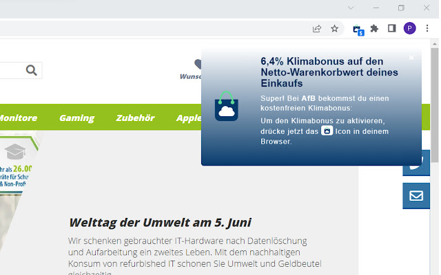 Klimashopper: Einkaufen mit Klimabonus from Chrome web store to be run with OffiDocs Chromium online Klimashopper: Einkaufen mit Klimabonus from Chrome web store to be run with OffiDocs Chromium online
