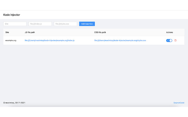 Kode Injector from Chrome web store to be run with OffiDocs Chromium online Kode Injector from Chrome web store to be run with OffiDocs Chromium online