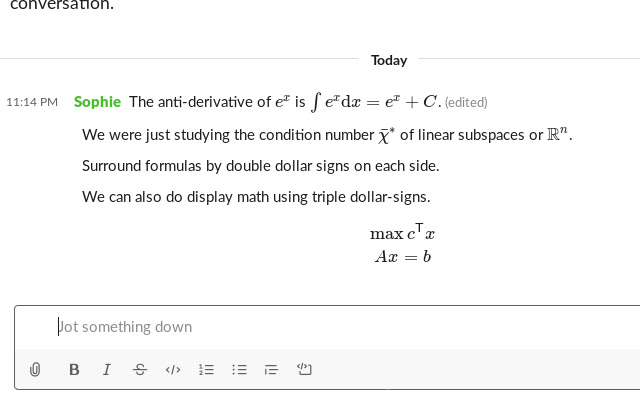LaTeX in Slack from Chrome web store to be run with OffiDocs Chromium online LaTeX in Slack from Chrome web store to be run with OffiDocs Chromium online