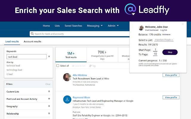 Leadfly from Chrome web store to be run with OffiDocs Chromium online Leadfly from Chrome web store to be run with OffiDocs Chromium online