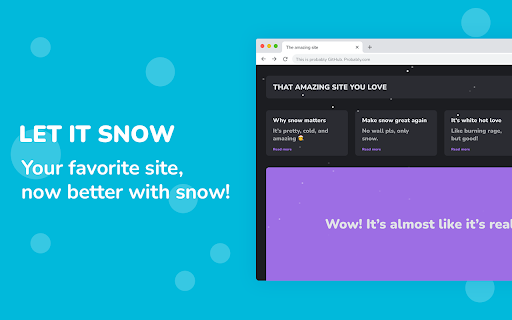 LetItSnow from Chrome web store to be run with OffiDocs Chromium online LetItSnow from Chrome web store to be run with OffiDocs Chromium online