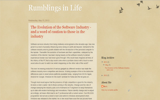 Life Rumblings from Chrome web store to be run with OffiDocs Chromium online Life Rumblings from Chrome web store to be run with OffiDocs Chromium online