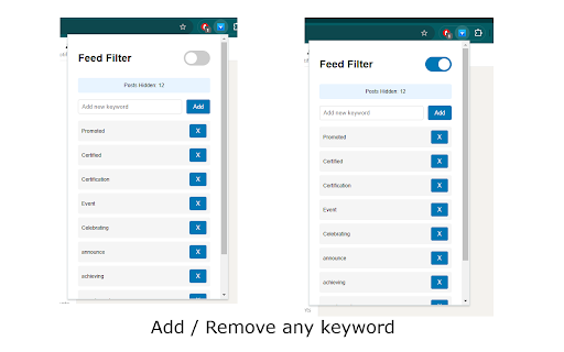 LinkedIn Feed Filter from Chrome web store to be run with OffiDocs Chromium online LinkedIn Feed Filter from Chrome web store to be run with OffiDocs Chromium online