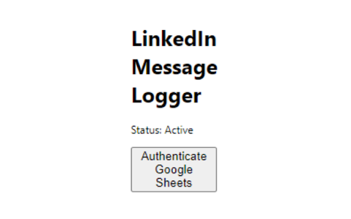 LinkedIn Message Logger from Chrome web store to be run with OffiDocs Chromium online LinkedIn Message Logger from Chrome web store to be run with OffiDocs Chromium online