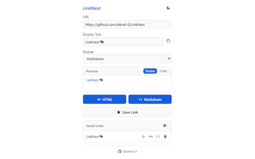 LinkNest from Chrome web store to be run with OffiDocs Chromium online LinkNest from Chrome web store to be run with OffiDocs Chromium online
