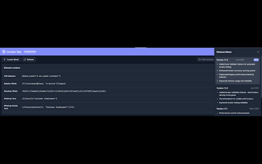 Locator Spy from Chrome web store to be run with OffiDocs Chromium online Locator Spy from Chrome web store to be run with OffiDocs Chromium online