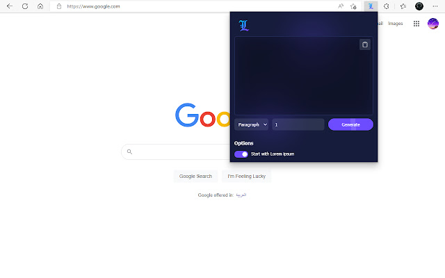 LoremGen from Chrome web store to be run with OffiDocs Chromium online LoremGen from Chrome web store to be run with OffiDocs Chromium online