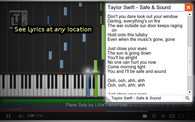 Lyrics Here by Rob W from Chrome web store to be run with OffiDocs Chromium online Lyrics Here by Rob W from Chrome web store to be run with OffiDocs Chromium online