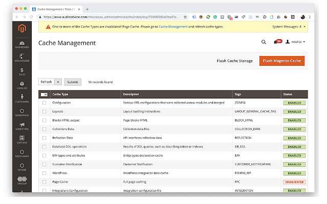 Magento Cache Flush from Chrome web store to be run with OffiDocs Chromium online Magento Cache Flush from Chrome web store to be run with OffiDocs Chromium online