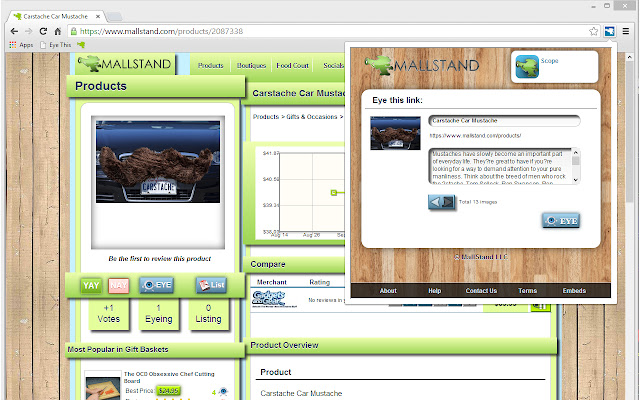 MallStand Eyeing Button from Chrome web store to be run with OffiDocs Chromium online MallStand Eyeing Button from Chrome web store to be run with OffiDocs Chromium online