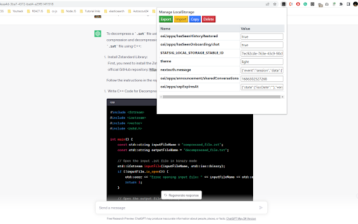 Manage LocalStorage from Chrome web store to be run with OffiDocs Chromium online Manage LocalStorage from Chrome web store to be run with OffiDocs Chromium online