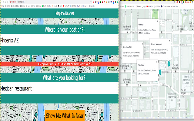 Map the Nearest from Chrome web store to be run with OffiDocs Chromium online Map the Nearest from Chrome web store to be run with OffiDocs Chromium online