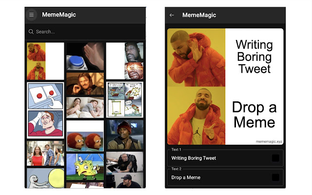 MemeMagic from Chrome web store to be run with OffiDocs Chromium online MemeMagic from Chrome web store to be run with OffiDocs Chromium online