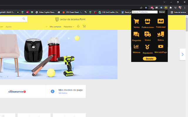 Menu Rápido Mercado Libre from Chrome web store to be run with OffiDocs Chromium online Menu Rápido Mercado Libre from Chrome web store to be run with OffiDocs Chromium online