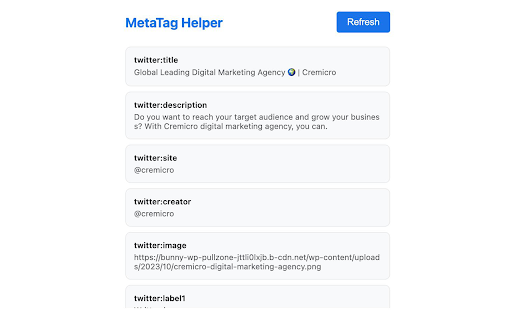 MetaTag Helper from Chrome web store to be run with OffiDocs Chromium online MetaTag Helper from Chrome web store to be run with OffiDocs Chromium online