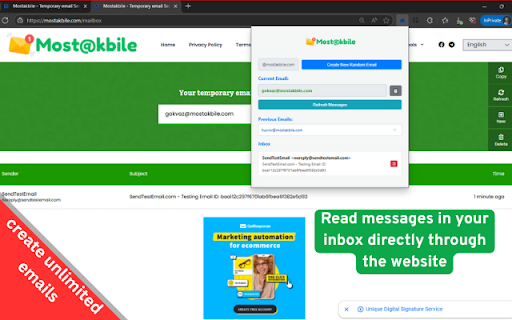 Mostakbile Temp Email from Chrome web store to be run with OffiDocs Chromium online Mostakbile Temp Email from Chrome web store to be run with OffiDocs Chromium online