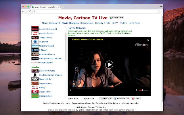 Movie, Cartoon TV Live from Chrome web store to be run with OffiDocs Chromium online Movie, Cartoon TV Live from Chrome web store to be run with OffiDocs Chromium online
