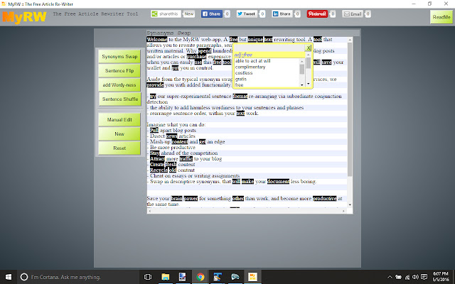 MyRW :: My text ReWriter from Chrome web store to be run with OffiDocs Chromium online MyRW :: My text ReWriter from Chrome web store to be run with OffiDocs Chromium online