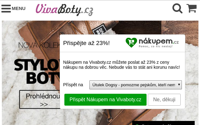 Nakupem.cz Podpoř dobrou věc from Chrome web store to be run with OffiDocs Chromium online Nakupem.cz Podpoř dobrou věc from Chrome web store to be run with OffiDocs Chromium online