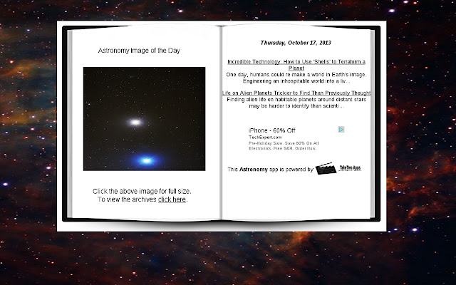 NASA APOD from Chrome web store to be run with OffiDocs Chromium online NASA APOD from Chrome web store to be run with OffiDocs Chromium online