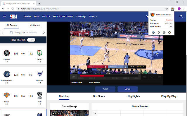 NBA Result Shield from Chrome web store to be run with OffiDocs Chromium online NBA Result Shield from Chrome web store to be run with OffiDocs Chromium online