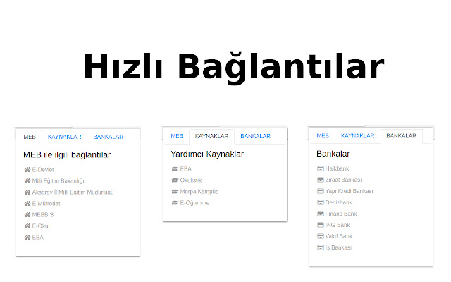 Önemli Bağlantılar from Chrome web store to be run with OffiDocs Chromium online Önemli Bağlantılar from Chrome web store to be run with OffiDocs Chromium online