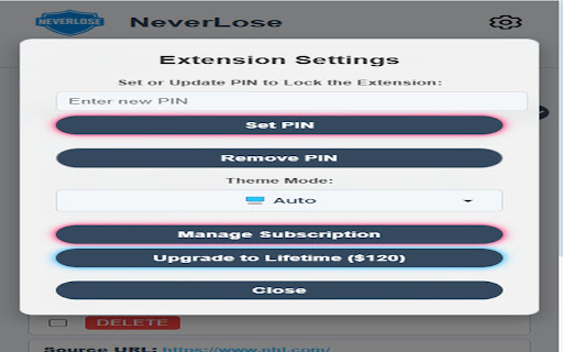 NeverLose from Chrome web store to be run with OffiDocs Chromium online NeverLose from Chrome web store to be run with OffiDocs Chromium online