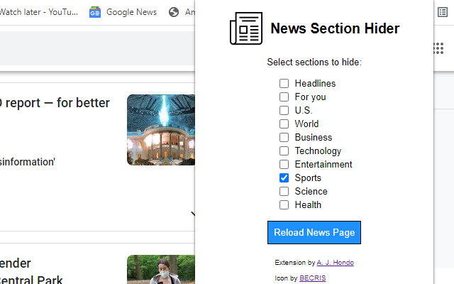 News Section Hider from Chrome web store to be run with OffiDocs Chromium online News Section Hider from Chrome web store to be run with OffiDocs Chromium online
