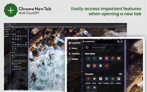 New Tab With ChatGPT for Chrome™ from Chrome web store to be run with OffiDocs Chromium online New Tab With ChatGPT for Chrome™ from Chrome web store to be run with OffiDocs Chromium online