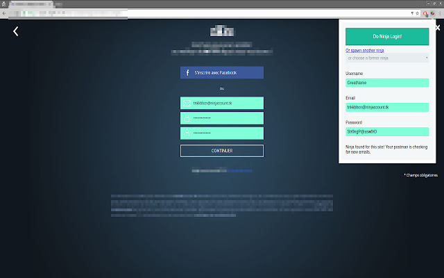 Ninja Account from Chrome web store to be run with OffiDocs Chromium online Ninja Account from Chrome web store to be run with OffiDocs Chromium online