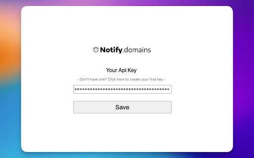 Notify.Domains from Chrome web store to be run with OffiDocs Chromium online Notify.Domains from Chrome web store to be run with OffiDocs Chromium online