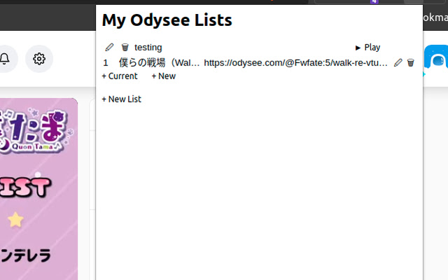 Odysee Play List from Chrome web store to be run with OffiDocs Chromium online Odysee Play List from Chrome web store to be run with OffiDocs Chromium online