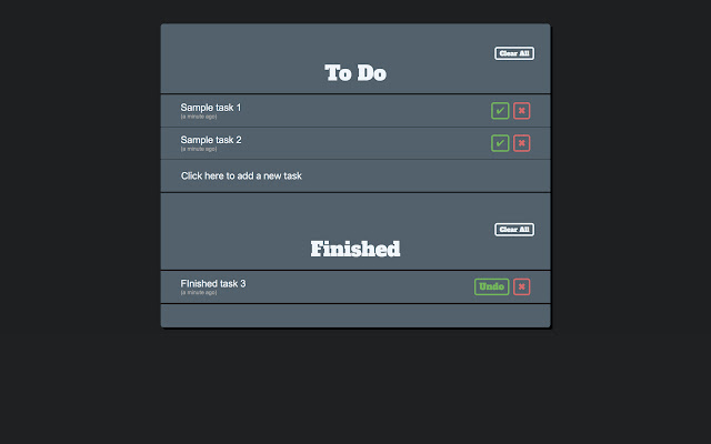 One More Todo List from Chrome web store to be run with OffiDocs Chromium online One More Todo List from Chrome web store to be run with OffiDocs Chromium online