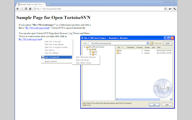 Open TortoiseSVN for Google Chrome™ from Chrome web store to be run with OffiDocs Chromium online Open TortoiseSVN for Google Chrome™ from Chrome web store to be run with OffiDocs Chromium online