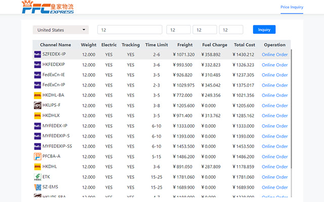 PFC Logistics Price Inquiry from Chrome web store to be run with OffiDocs Chromium online PFC Logistics Price Inquiry from Chrome web store to be run with OffiDocs Chromium online