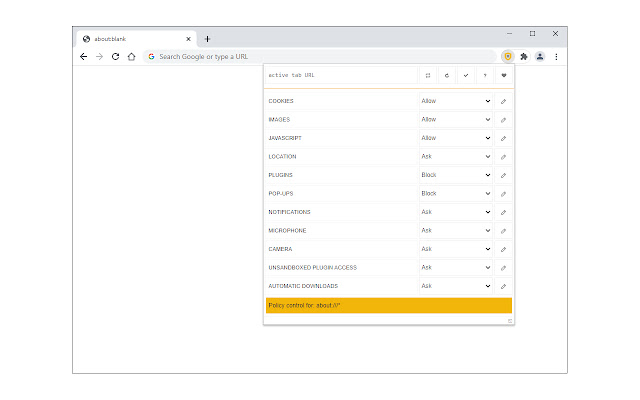 Policy Control from Chrome web store to be run with OffiDocs Chromium online Policy Control from Chrome web store to be run with OffiDocs Chromium online