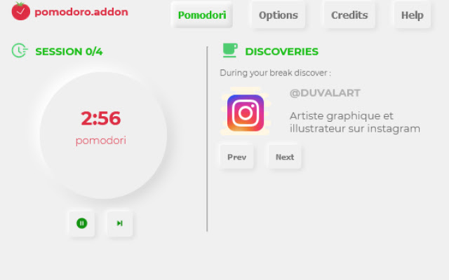 Pomodoro.addon from Chrome web store to be run with OffiDocs Chromium online Pomodoro.addon from Chrome web store to be run with OffiDocs Chromium online
