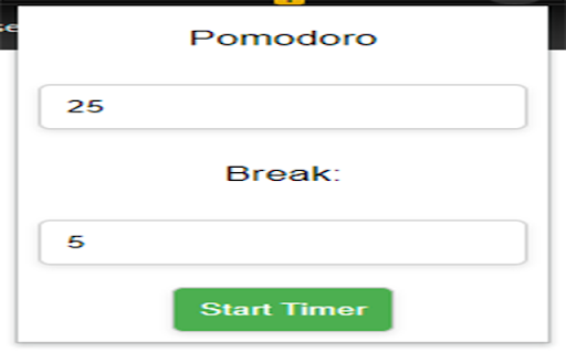 PomodoroTimer from Chrome web store to be run with OffiDocs Chromium online PomodoroTimer from Chrome web store to be run with OffiDocs Chromium online