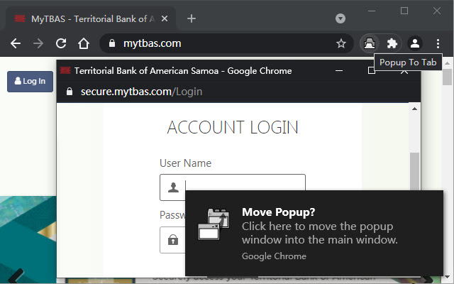 Popup To Tab from Chrome web store to be run with OffiDocs Chromium online Popup To Tab from Chrome web store to be run with OffiDocs Chromium online