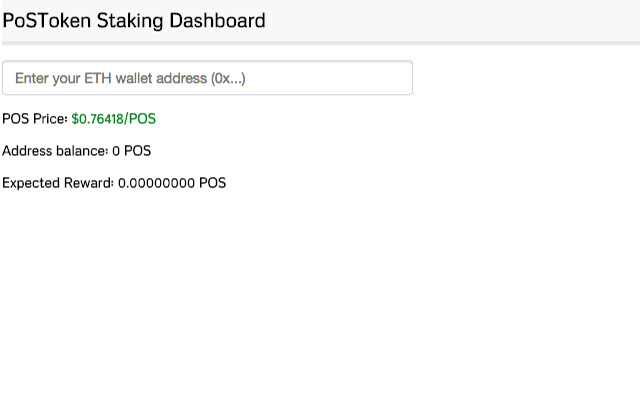 PoSToken Staking Dashboard from Chrome web store to be run with OffiDocs Chromium online PoSToken Staking Dashboard from Chrome web store to be run with OffiDocs Chromium online