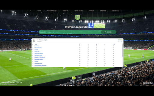 PremierLeague Stats from Chrome web store to be run with OffiDocs Chromium online PremierLeague Stats from Chrome web store to be run with OffiDocs Chromium online