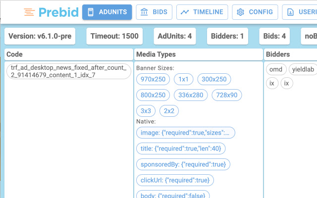 Professor Prebid from Chrome web store to be run with OffiDocs Chromium online Professor Prebid from Chrome web store to be run with OffiDocs Chromium online