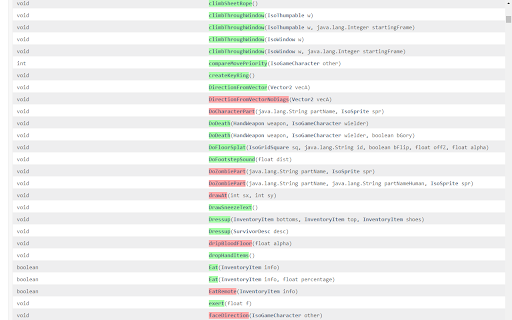 Project Zomboid API Highlighter from Chrome web store to be run with OffiDocs Chromium online Project Zomboid API Highlighter from Chrome web store to be run with OffiDocs Chromium online