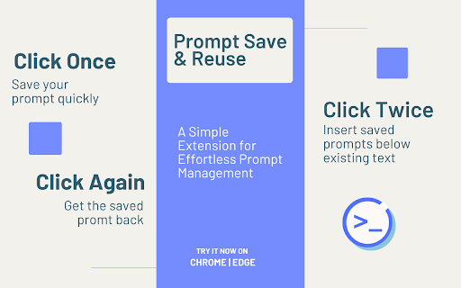 Prompt Save Reuse: ChatGPT Gemini from Chrome web store to be run with OffiDocs Chromium online Prompt Save Reuse: ChatGPT Gemini from Chrome web store to be run with OffiDocs Chromium online