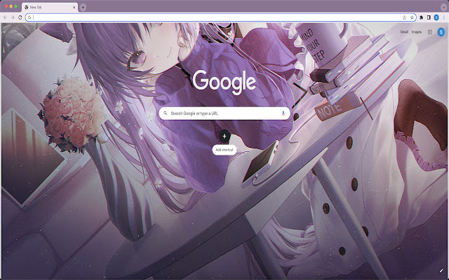 Purple Anime Girl At Table from Chrome web store to be run with OffiDocs Chromium online Purple Anime Girl At Table from Chrome web store to be run with OffiDocs Chromium online