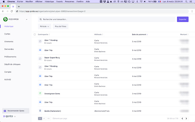 Qonto Parano from Chrome web store to be run with OffiDocs Chromium online Qonto Parano from Chrome web store to be run with OffiDocs Chromium online