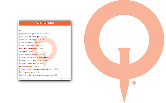 Quakecon BYOC Directory from Chrome web store to be run with OffiDocs Chromium online Quakecon BYOC Directory from Chrome web store to be run with OffiDocs Chromium online