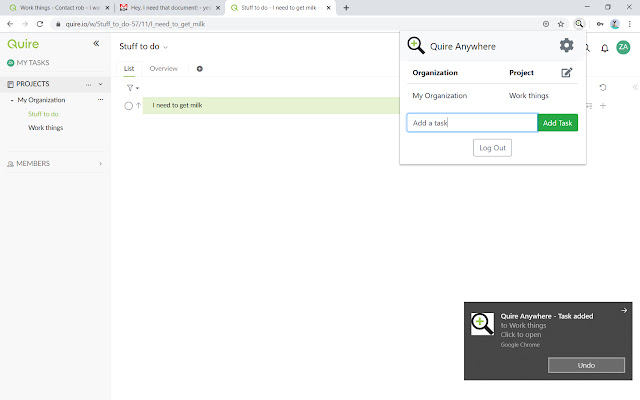 Quire Anywhere from Chrome web store to be run with OffiDocs Chromium online Quire Anywhere from Chrome web store to be run with OffiDocs Chromium online