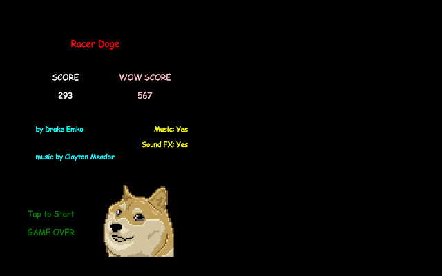 Racer Doge from Chrome web store to be run with OffiDocs Chromium online Racer Doge from Chrome web store to be run with OffiDocs Chromium online